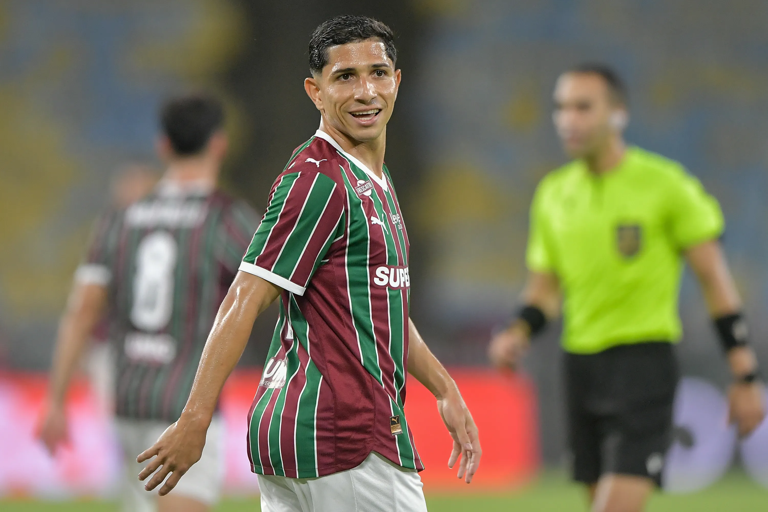 RJ – RIO DE JANEIRO – 28/01/2026 – BRASILEIRO A 2026, FLUMINENSE X GREMIO – Savarino jogador do Fluminense durante partida contra o Gremio no estadio Maracana pelo campeonato Brasileiro A 2026. Foto: Thiago Ribeiro/AGIF