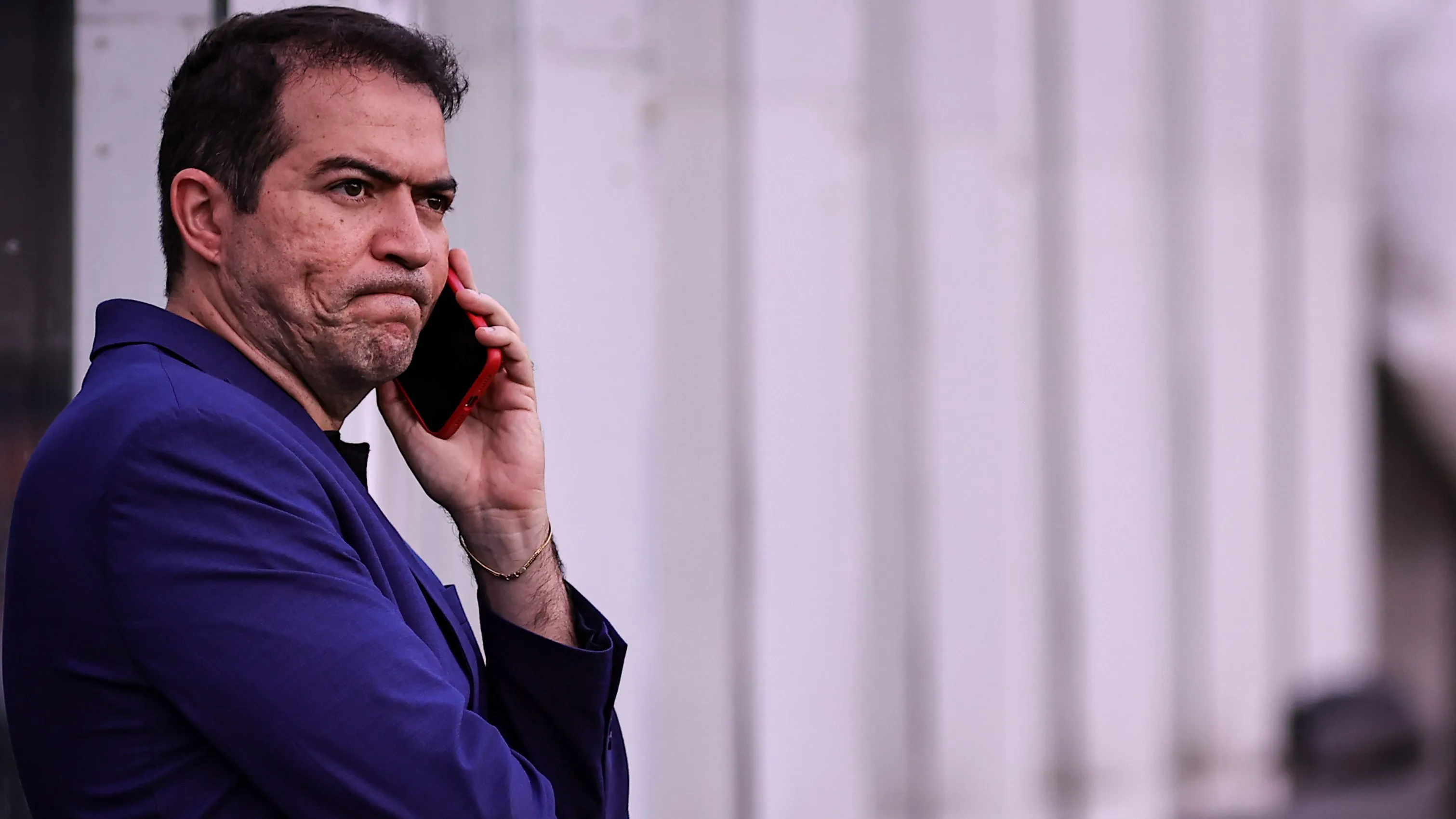 SP – SANTOS – 28/01/2026 – BRASILEIRO A 2026, CORINTHIANS X BAHIA – Marcelo Paz diretor do Corinthians durante partida contra o Bahia no estadio Vila Belmiro pelo campeonato Brasileiro A 2026. Foto: Fabio Giannelli/AGIF