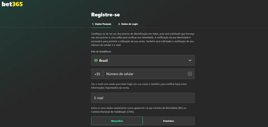 bet365 Cadastro