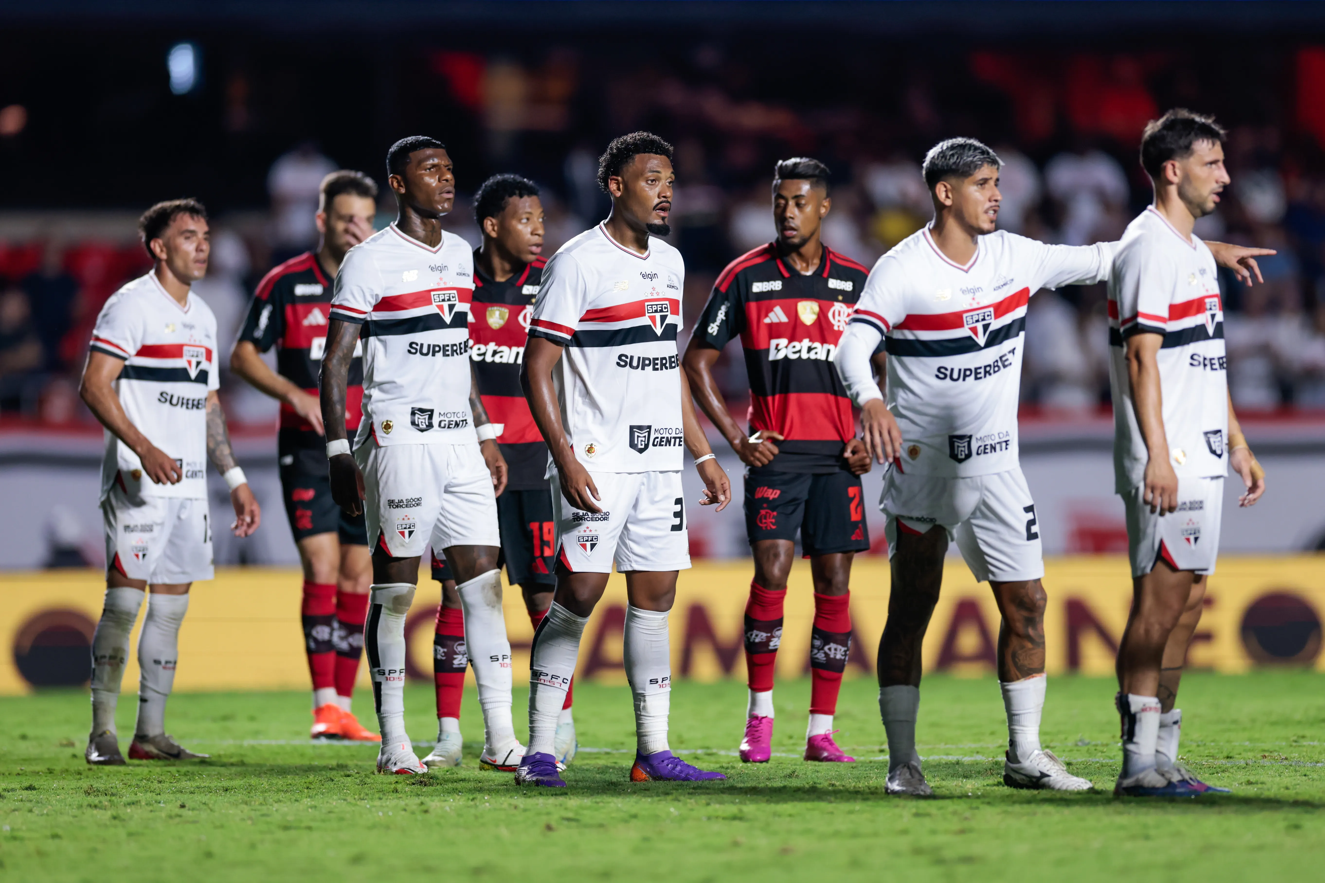 Na estreia, o São Paulo derrotou o Flamengo, no Morumbis. Foto: Marcello Zambrana/AGIF