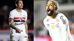 Luciano e Gabigol vão se enfrentar em São Paulo x Santos - Fotos: Marcello Zambrana/AGIF e Mauricio De Souza/AGIF