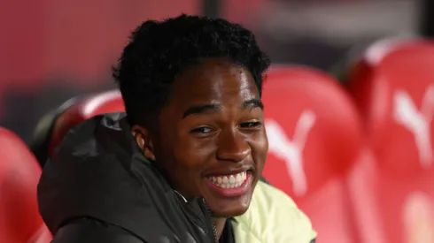 Endrick durante partida ainda nos tempos de Real Madrid