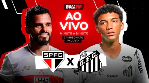 São Paulo x Santos é transmitido ao vivo pelo Bolavip Brasil. Fotos: Marcello Zambrana e Jota Erre – AGIF