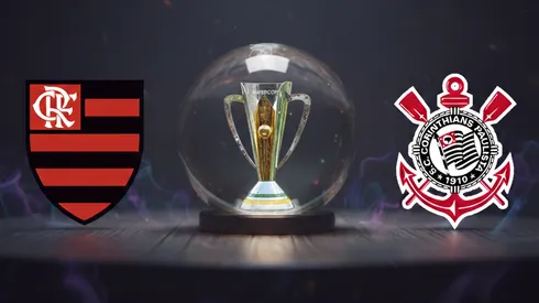 Flamengo x Corinthians. Foto: Gerada por IA