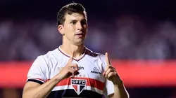 SP - SAO PAULO - 31/01/2026 - PAULISTA 2026, SAO PAULO X SANTOS - Tapia jogador do Sao Paulo comemora seu gol durante partida contra o Santos no estadio Morumbi pelo campeonato Paulista 2026. Foto: Marcello Zambrana/AGIF