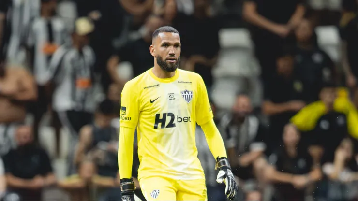 Éverson durante o clássico contra o Cruzeiro, na Arena MRV