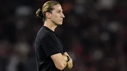 RJ - RIO DE JANEIRO - 22/11/2025 - BRASILEIRO A 2025, FLAMENGO X BRAGANTINO - Filipe Luis tecnico do Flamengo durante partida contra o Bragantino no estadio Maracana pelo campeonato Brasileiro A 2025. Foto: Alexandre Loureiro/AGIF