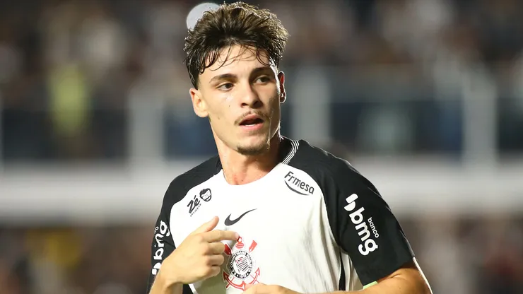 SP - SANTOS - 28/01/2026 - BRASILEIRO A 2026, CORINTHIANS X BAHIA - Breno Bidon jogador do Corinthians comemora seu gol durante partida contra o Bahia no estadio Vila Belmiro pelo campeonato Brasileiro A 2026. Foto: Mauricio De Souza/AGIF