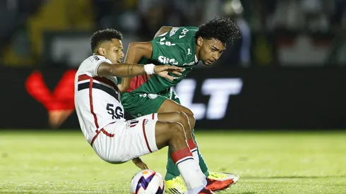 SP – RIBEIRAO PRETO – 01/02/2026 – PAULISTA 2026, BOTAFOGO-SP X PALMEIRAS – Luighi jogador do Palmeiras durante partida contra o Botafogo-SP no estadio Santa Cruz pelo campeonato Paulista 2026. Foto: Thiago Calil/AGIF