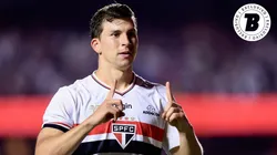 SÃO PAULO - 31/01/2026 - PAULISTA 2026, SÃO PAULO X SANTOS - Tapia jogador do São Paulo comemora seu gol durante partida contra o Santos no estádio Morumbi pelo campeonato Paulista 2026. Foto: Marcello Zambrana/AGIF