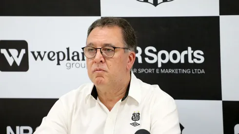 SP – SANTOS – 29/09/2025 – SANTOS, OUTROS – O presidente do Santos FC Marcelo Teixeira durante inauguracao dos novos alojamentos do Recanto dos Alvinegros, hotel dentro do CT Rei Pele onde os jogadores e comissao tecnica ficam concentrados antes da partidas.