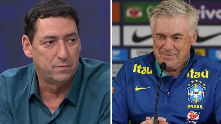PVC abordou diferencial de Ancelotti que é um trunfo para a Seleção - Foto PVC: Reprodução - Foto Ancelotti: Foto: Marlon Costa/AGIF