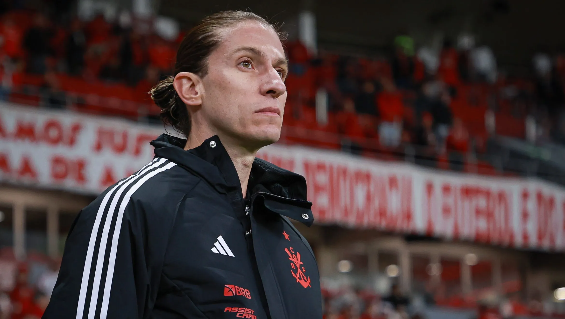 Filipe Luís, técnico do Flamengo. Foto: Maxi Franzoi/AGIF