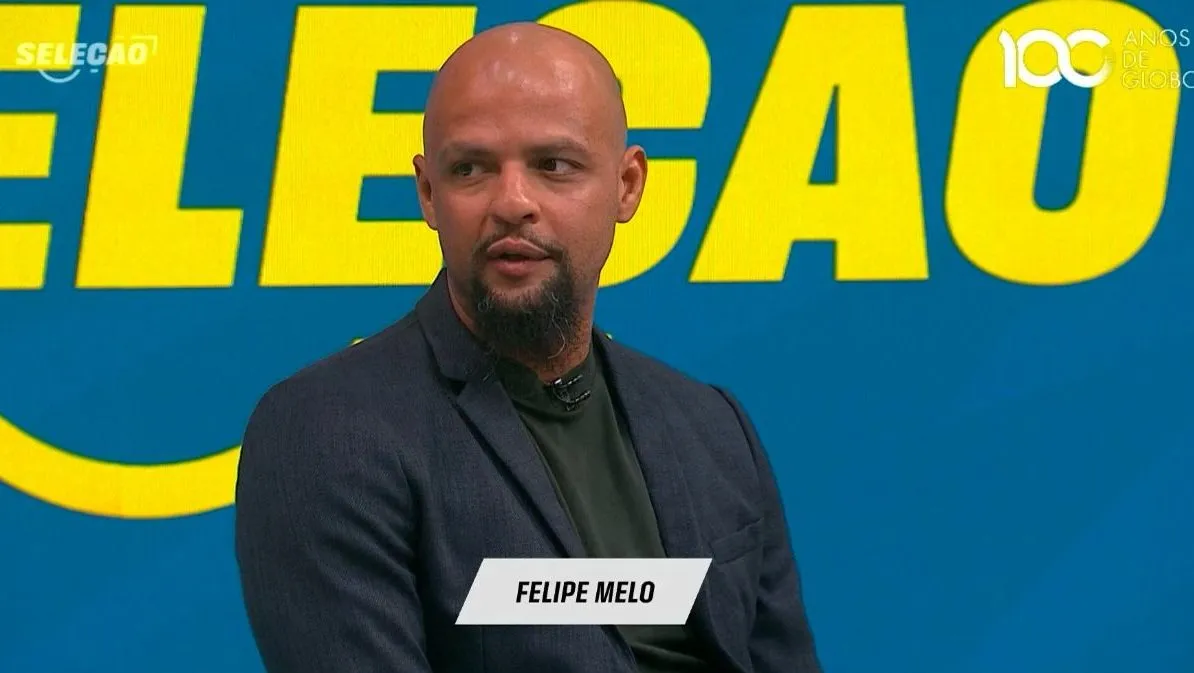 Felipe Melo atualmente é comentarista da TV Globo - Foto: Reprodução/SporTV.