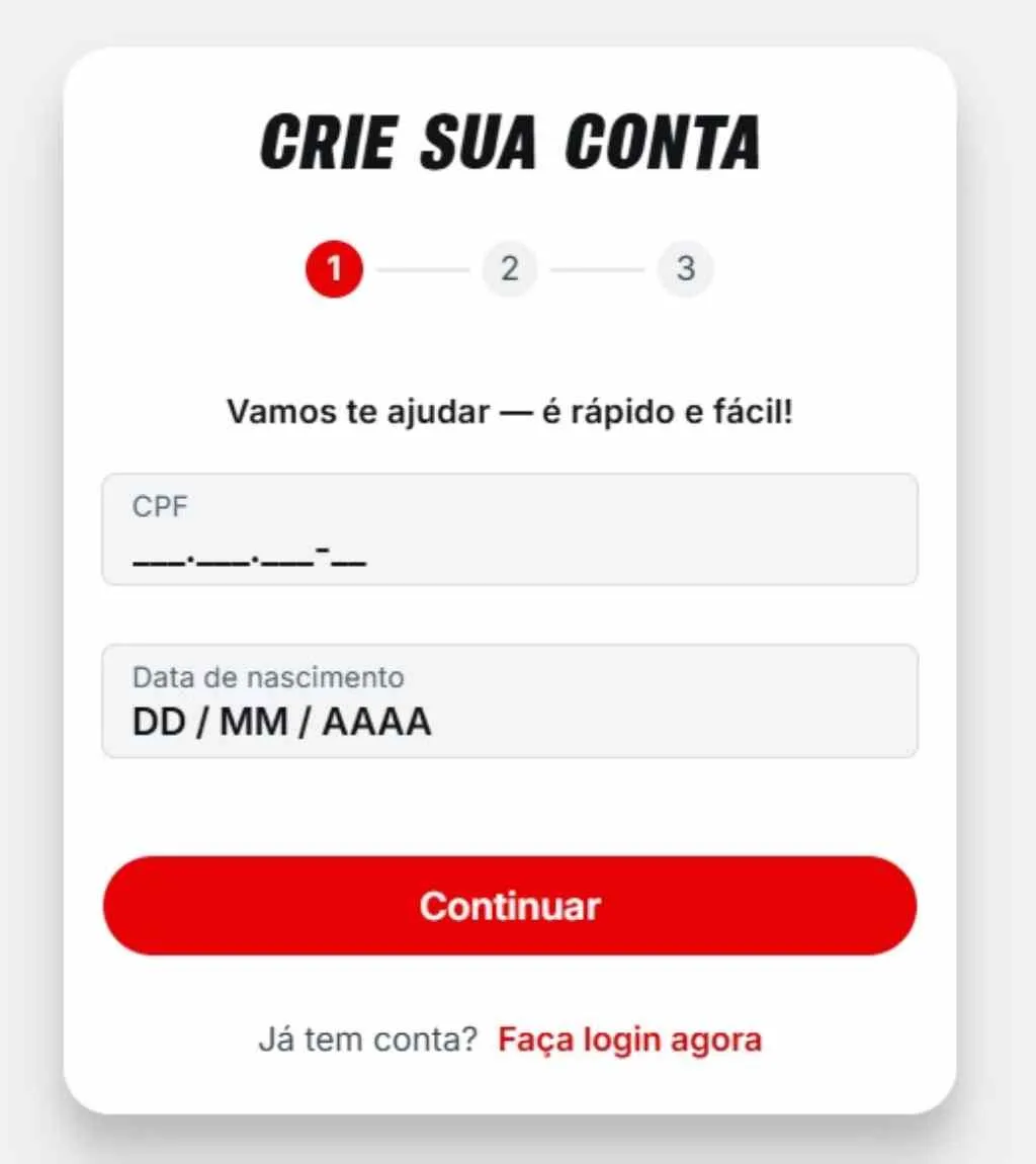Superbet Crie Sua Conta