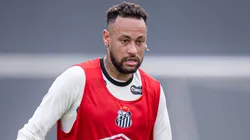 Neymar treinando no CT Rei Pelé. Foto: Raul Baretta/ Santos FC