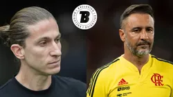 FotoxFoto: Filipe Luís (Thiago Ribeiro/AGIF); Vitor Pereira (Jorge Rodrigues/AGIF)