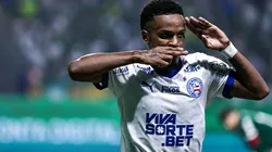 SP - SAO PAULO - 27/04/2025 - BRASILEIRO A 2025, PALMEIRAS X BAHIA - Kayky jogador do Bahia comemora seu gol durante partida contra o Palmeiras no estadio Arena Allianz Parque pelo campeonato Brasileiro A 2025. Foto: Fabio Giannelli/AGIF