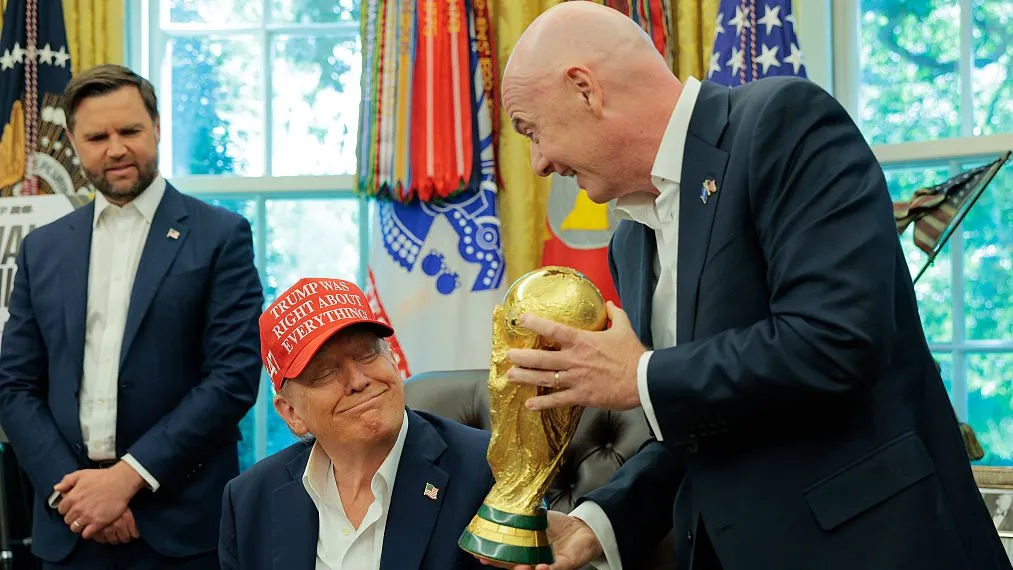 Infantino e Trump. Foto: Chip Somodevilla/Getty Images
