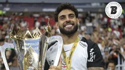 Yuri Alberto do Corinthians comemora título de campeão após partida contra o Flamengo. Foto: Mateus Bonomi/AGIF