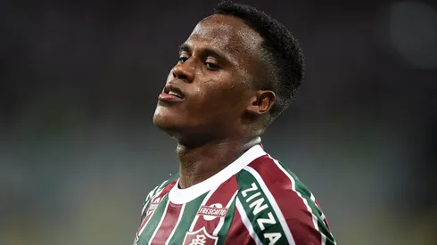 Arias jogador do Fluminense durante partida contra o Once Caldas no estadio Maracana pelo campeonato Copa Sul-americana 2025. Foto: Thiago Ribeiro/AGIF