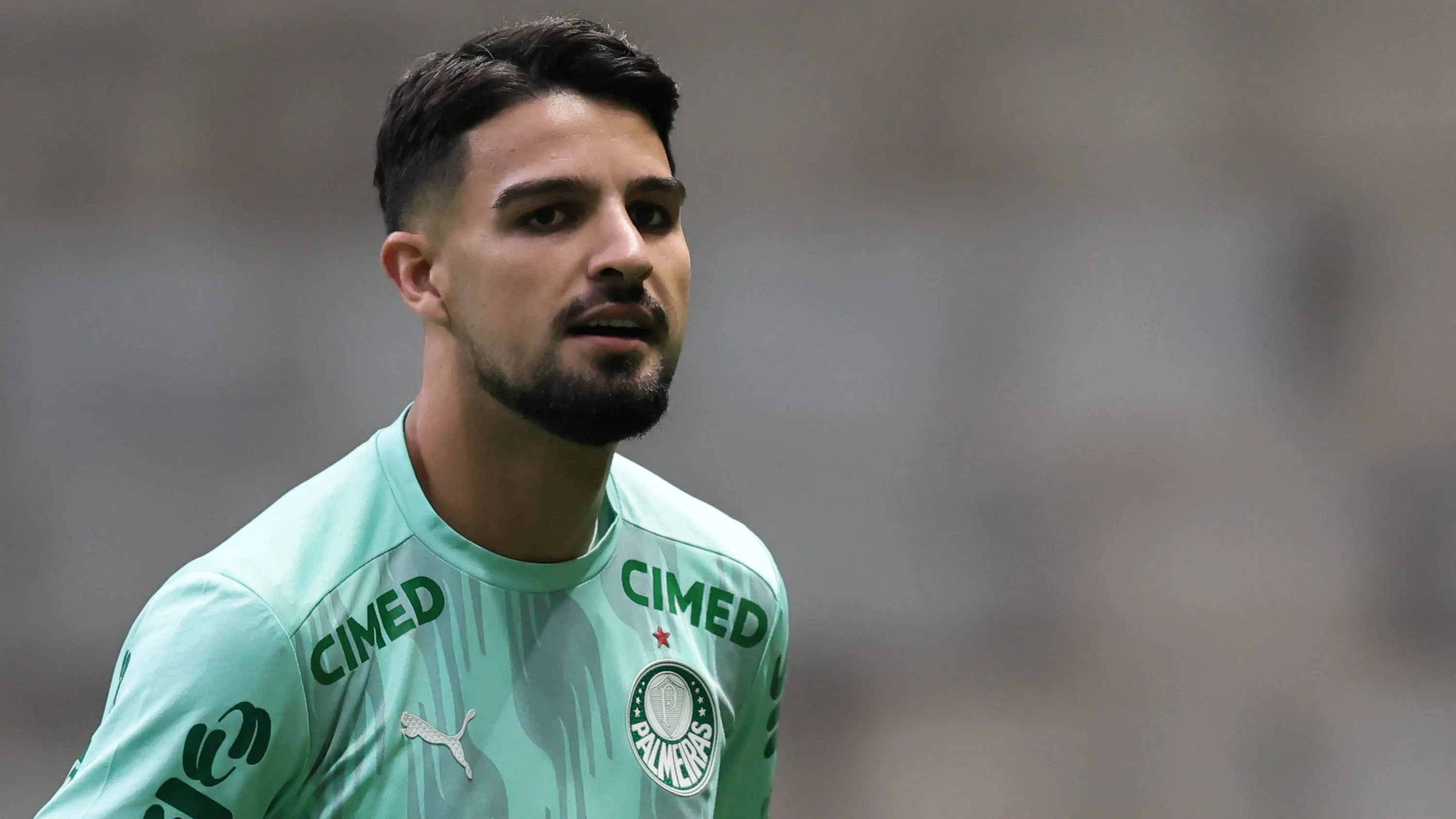 MG – BELO HORIZONTE – 28/01/2026 – BRASILEIRO A 2026, ATLETICO X PALMEIRAS – Flaco Lopez jogador do Palmeiras durante aquecimento antes da partida contra o Atletico no estadio Arena MRV pelo campeonato Brasileiro A 2026. Foto: Gilson Lobo/AGIF