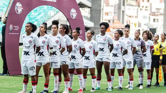 Jogadoras do Vitória durante a final do Baiano Feminino 2025