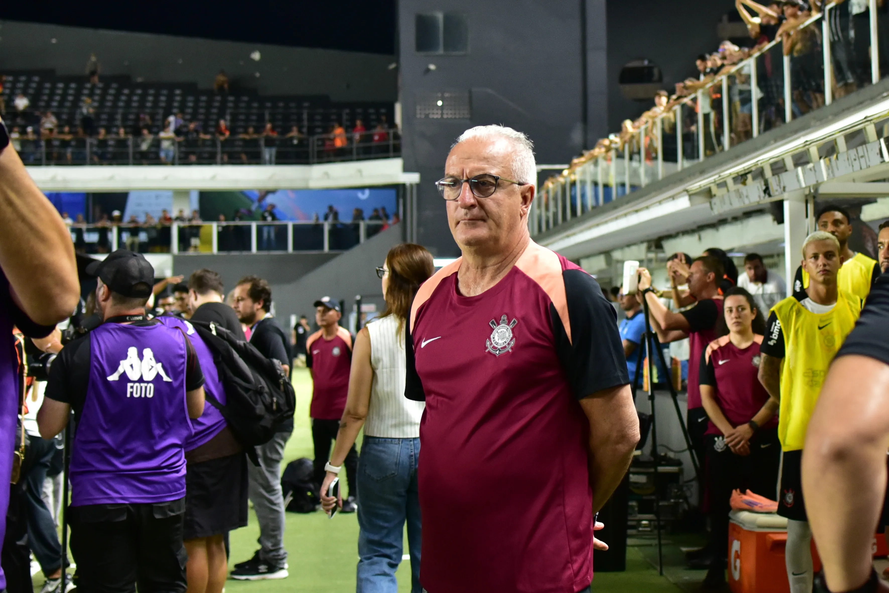 SP – SANTOS – 28/01/2026 – BRASILEIRO A 2026, CORINTHIANS X BAHIA – Dorival Jr tecnico do Corinthians durante partida contra o Bahia no estadio Vila Belmiro pelo campeonato Brasileiro A 2026. Foto: Jota Erre/AGIF