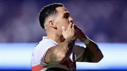 Luciano jogador do Sao Paulo comemora seu gol durante partida contra o Santos no estadio Morumbi pelo campeonato Paulista 2026. Foto: Marcello Zambrana/AGIF