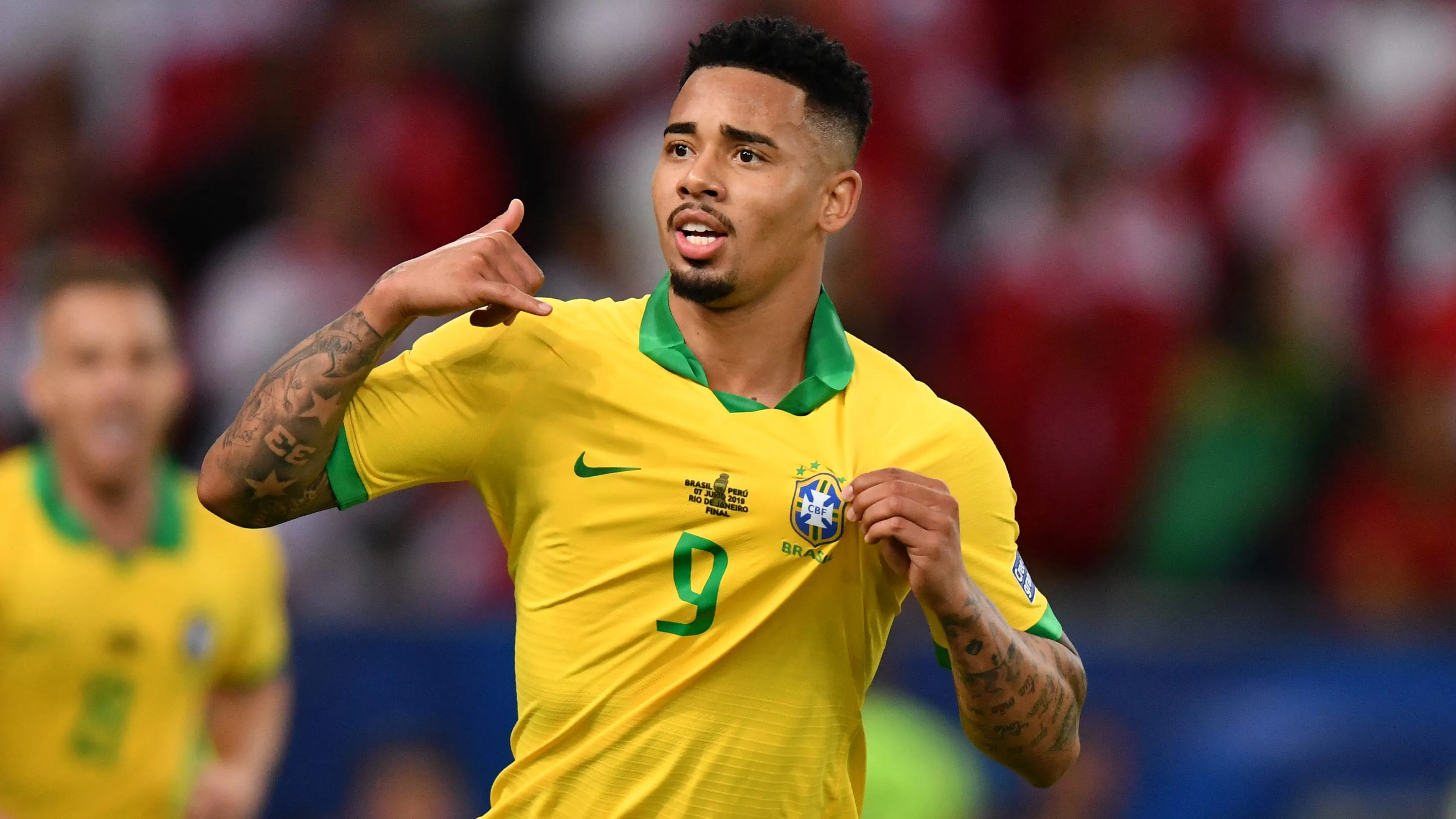 Gabriel Jesus em campo pela Seleção Brasileira. (Photo by Pedro Vilela/Getty Images)