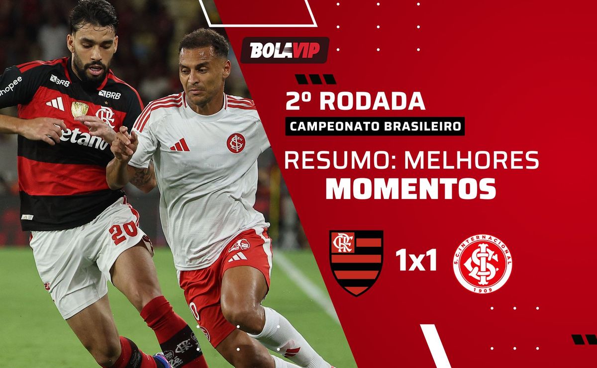 Flamengo 1 x 1 Internacional: resumo completo do jogo e gols pelo Campeonato Brasileiro