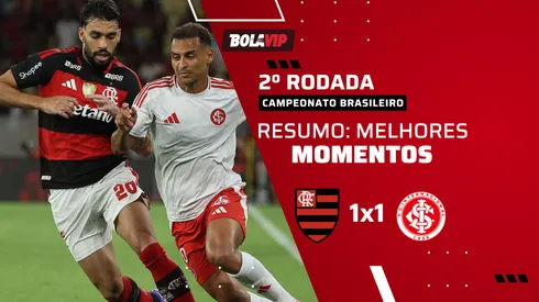 Flamengo e Inter empatam em jogo morno no Maracanã. Foto: Wagner Meier/Getty Images
