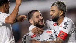Gol de Zé Rafael na Vila Belmiro em Santos x São Paulo.