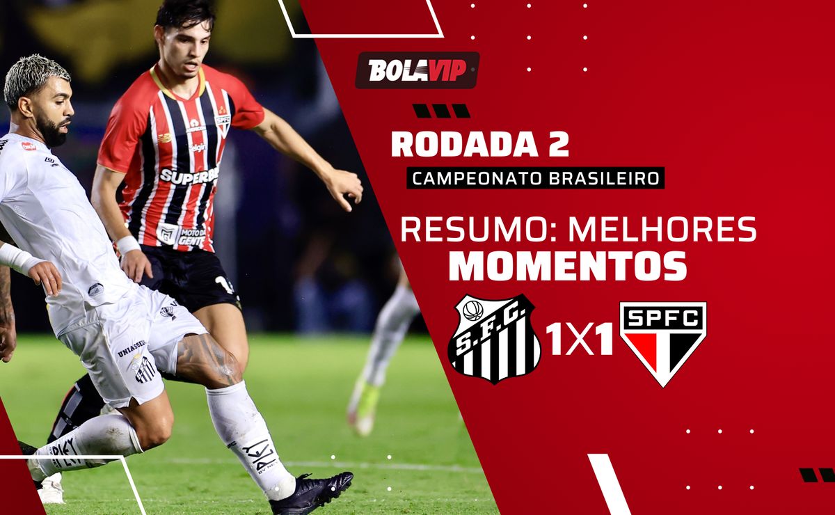 Santos x São Paulo AO VIVO – 1 x 1 – Minutos finais do clássico pelo Brasileirão 2026