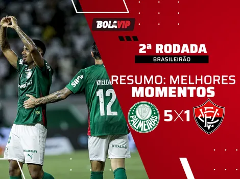 Palmeiras goleia Vitória pelo Brasileirão