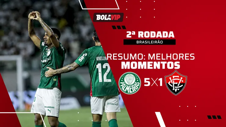 Palmeiras goleia o Vitória no Brasileirão