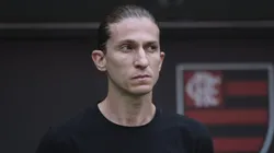 Filipe Luís no comando do Flamengo. Foto: Mateus Bonomi/AGIF