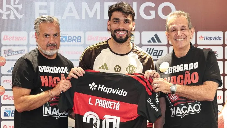 Paquetá em apresentação no Flamengo. Foto: Gilvan de Souza / CRF