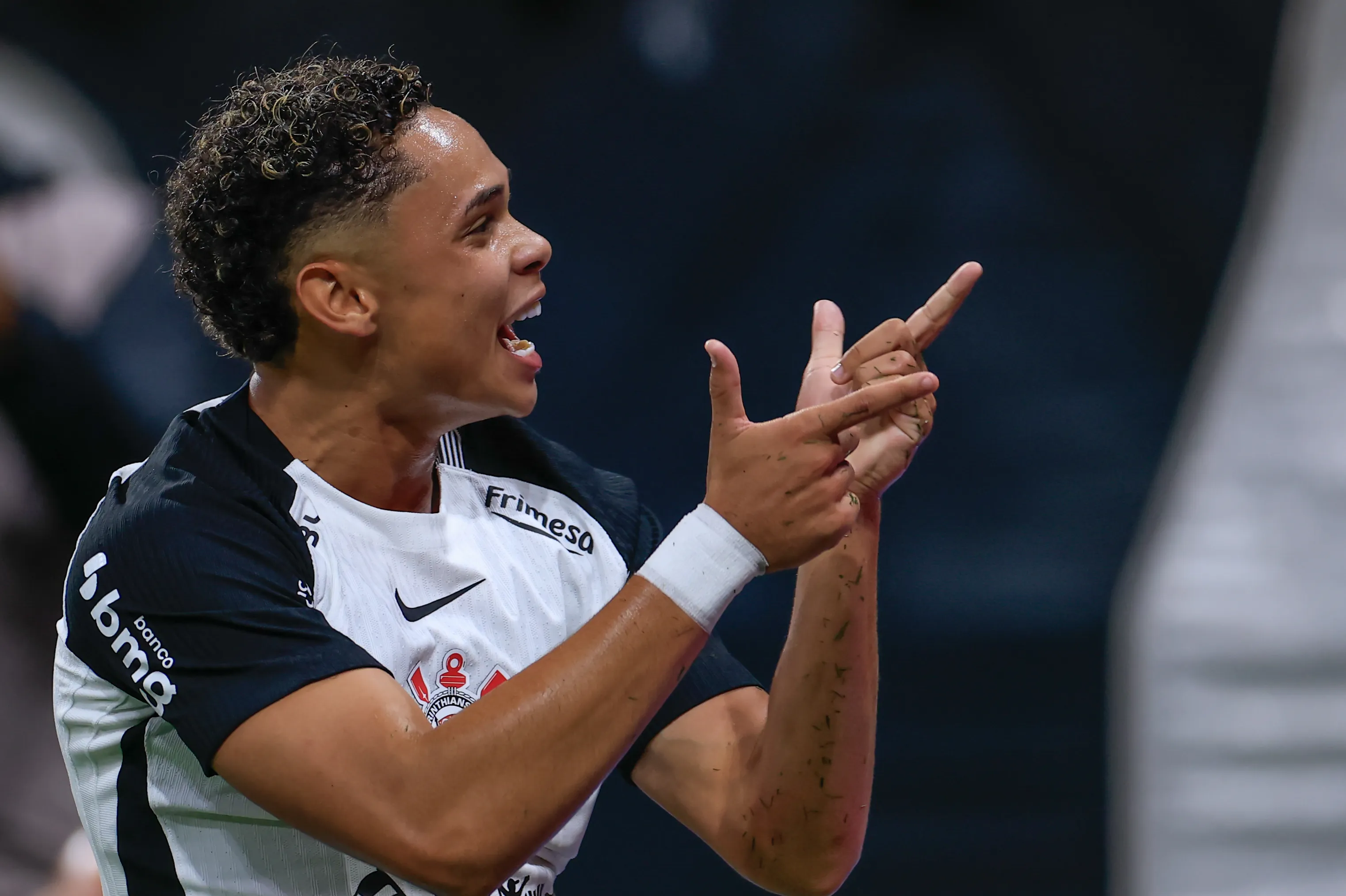 Dieguinho jogador do Corinthians comemora seu gol durante partida contra o Capivariano pelo Campeonato Paulista 2026. Foto: Marcello Zambrana/AGIF