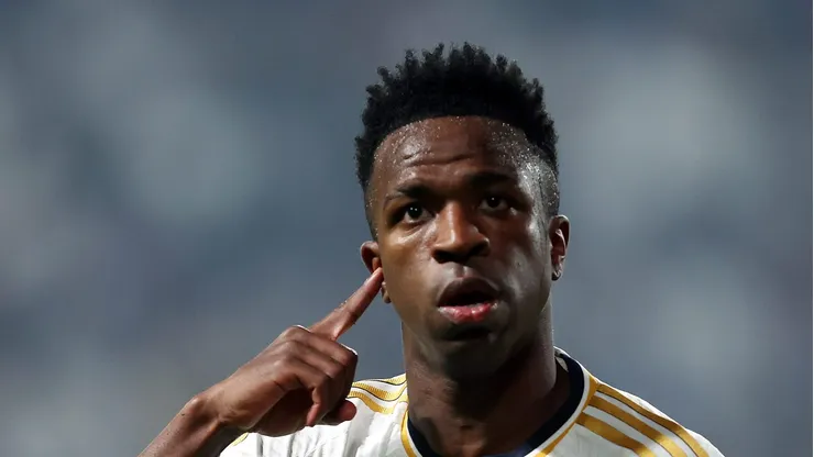 Vinícius Junior em jogo do Real Madrid.