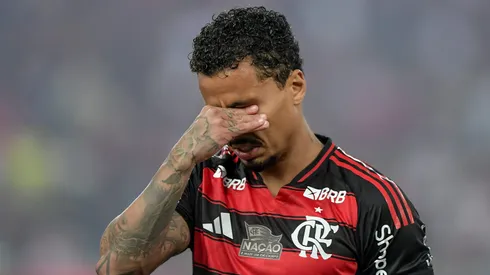 Allan jogador do Flamengo durante partida contra o Bahia no estadio Maracana pelo campeonato Brasileiro A 2025. Foto: Thiago Ribeiro/AGIF