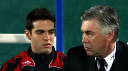 Kaká trabalhou com Ancelotti no Milan.