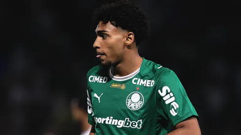 Luighi jogador do Palmeiras durante partida contra o Sao Paulo no estadio Arena Barueri pelo campeonato Paulista 2026. Foto: Ettore Chiereguini/AGIF