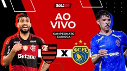 Flamengo x Sampaio Corrêa é transmitido ao vivo pelo Bolavip Brasil. Fotos: Thiago Ribeiro/AGIF e Arthur Barreto/Botafogo