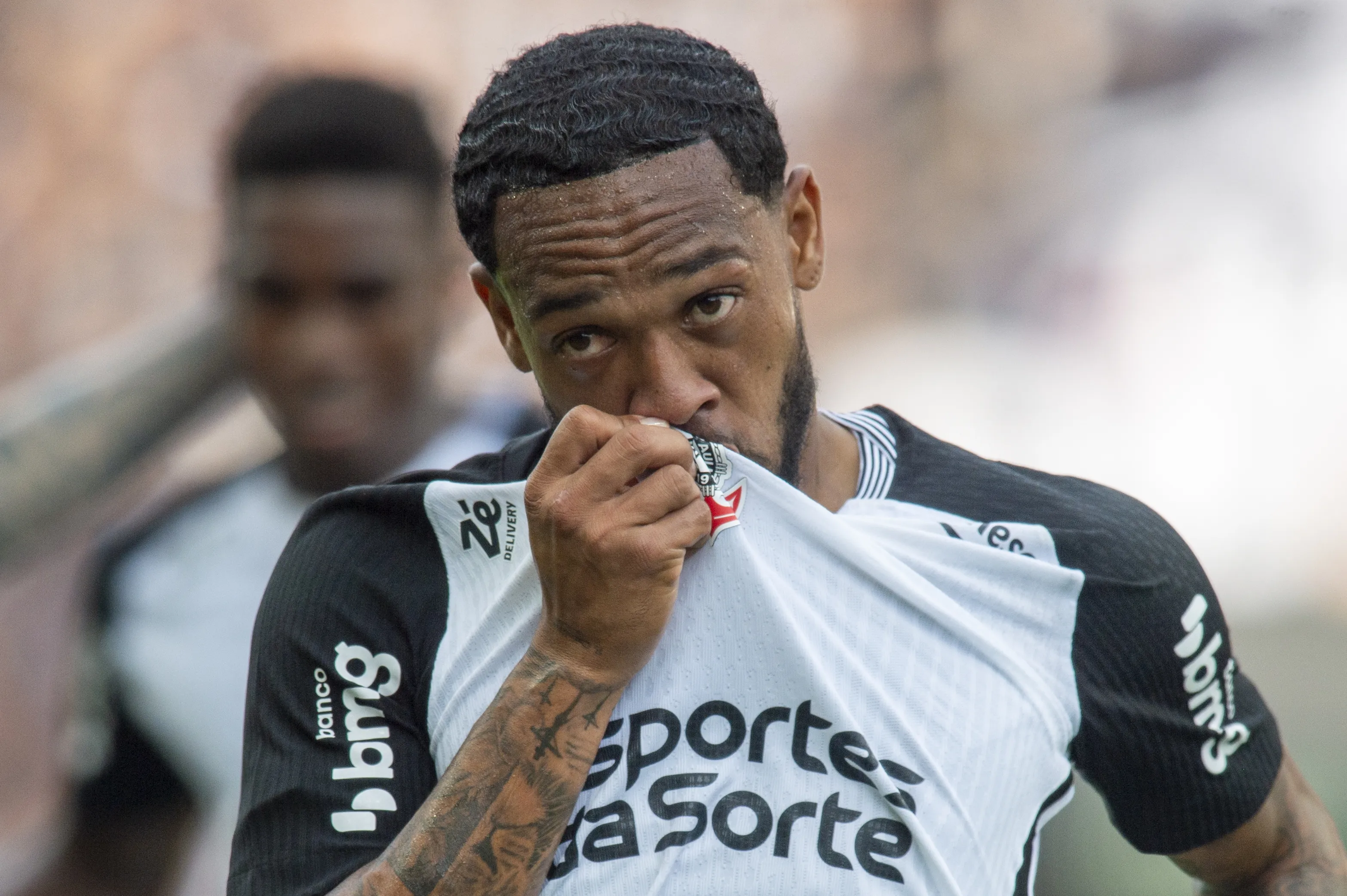 Jose Martinez  jogador do Corinthians comemora seu gol durante partida contra o Juventude. Foto: Anderson Romao/AGIF