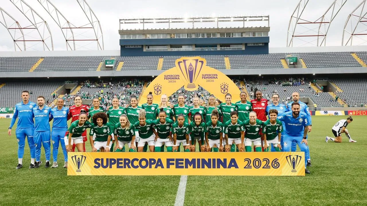 Time feminino do Palmeiras na Supercopa Feminina 2026