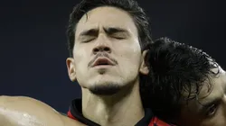 Pedro jogador do Flamengo comemora seu gol durante partida contra o Sampaio Correa no estadio Maracana pelo campeonato Carioca 2026. Foto: Andre Mourao/AGIF