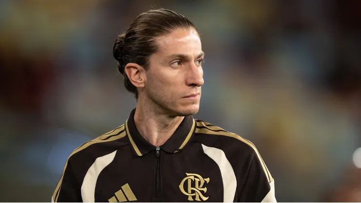 Filipe Luís técnico do Flamengo durante partida contra o Sampaio Corrêa. Foto: Jorge Rodrigues/AGIF