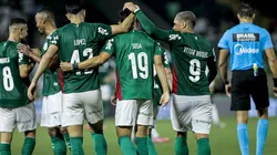 Ramón Sosa jogador do Palmeiras comemora seu gol durante partida contra o Vitoria no estádio Arena Barueri pelo campeonato Brasileiro A 2026. Foto: Marco Miatelo/AGIF
