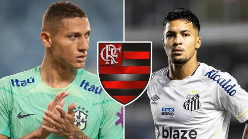 Richarlison e Marcos Leonardo – Foto: Gil Gomes e Abner Dourado/AGIF
